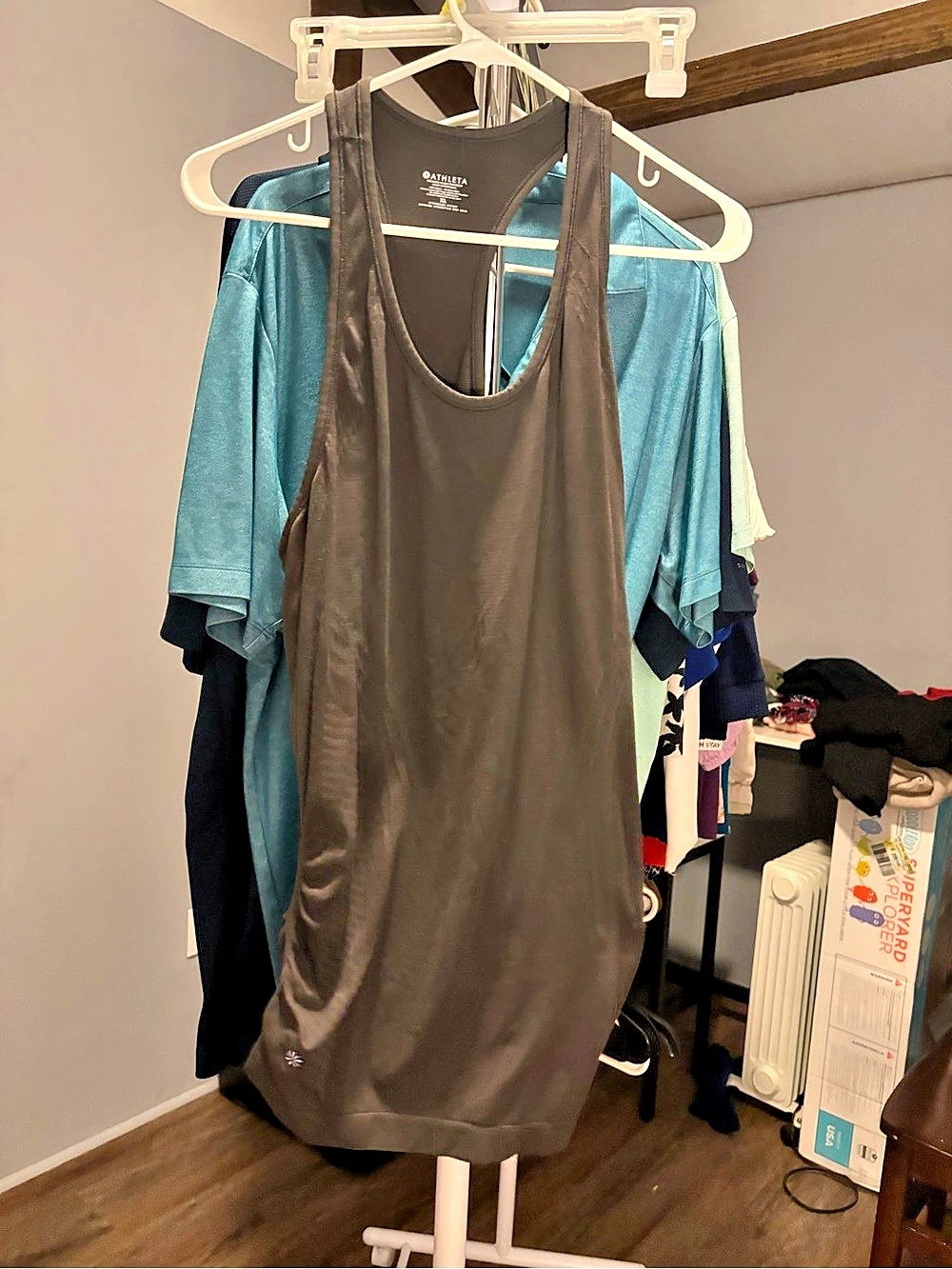 Athleta Speedlight Seamless Tank Athletic Tank Top Gray XL